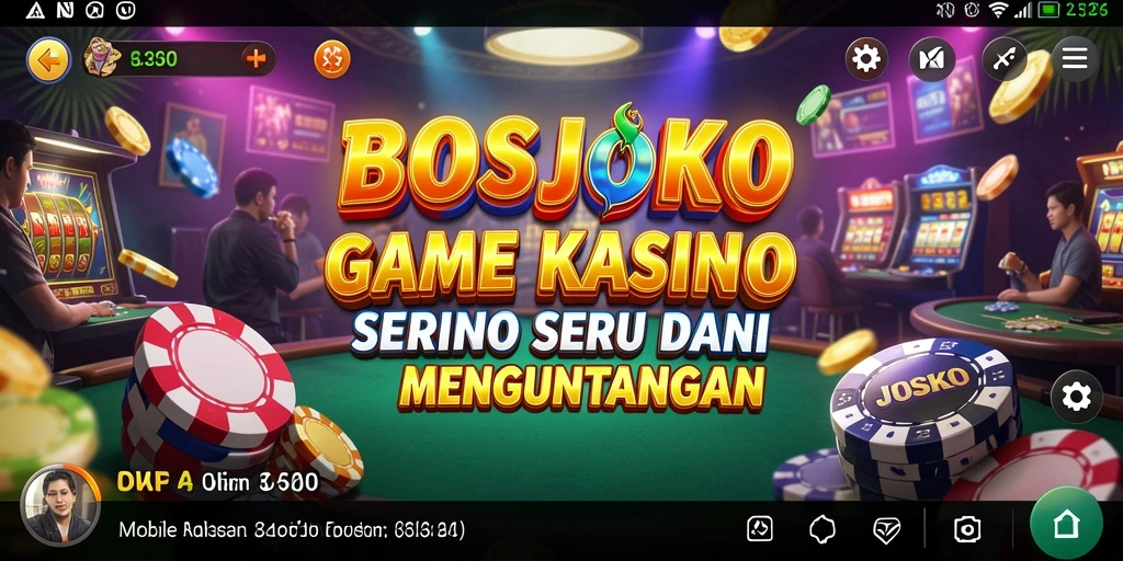 Gameplay seru di BOSJOKO dengan berbagai pilihan permainan kasino.