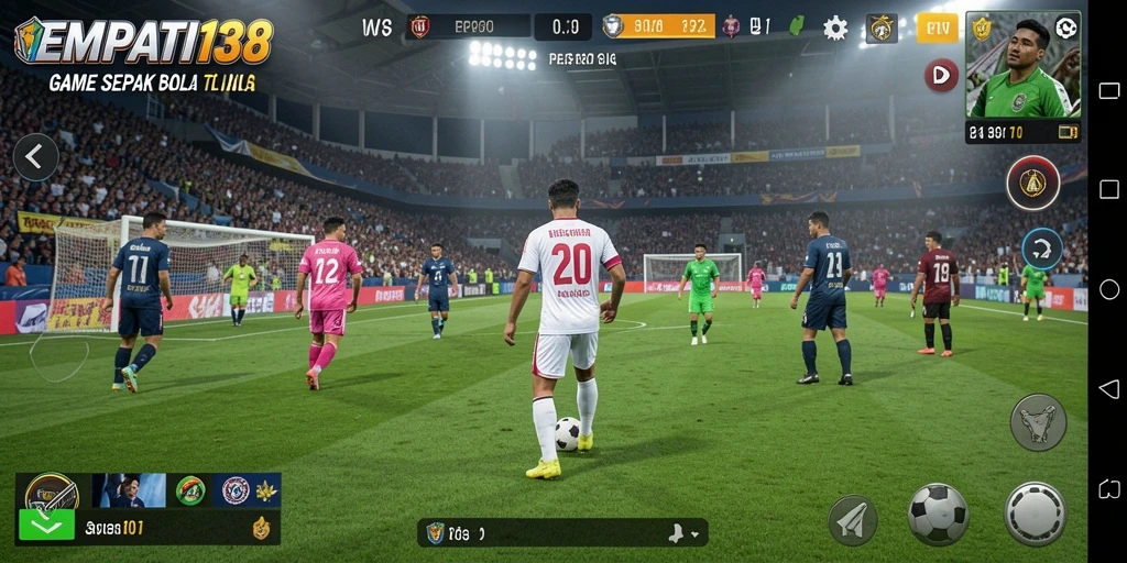 Menampilkan aksi seru dalam permainan sepak bola EMPATI138.