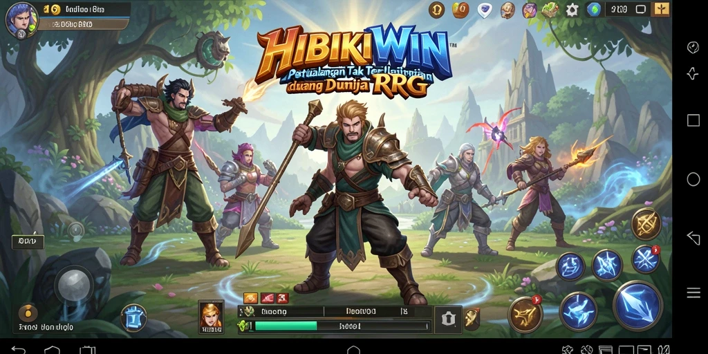 Tampilan gameplay HIBIKIWIN yang menakjubkan dan penuh aksi.