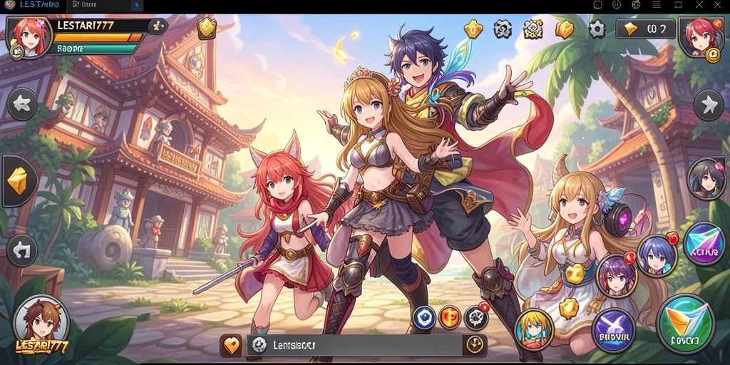 Screenshot gameplay menampilkan pertarungan seru karakter anime.