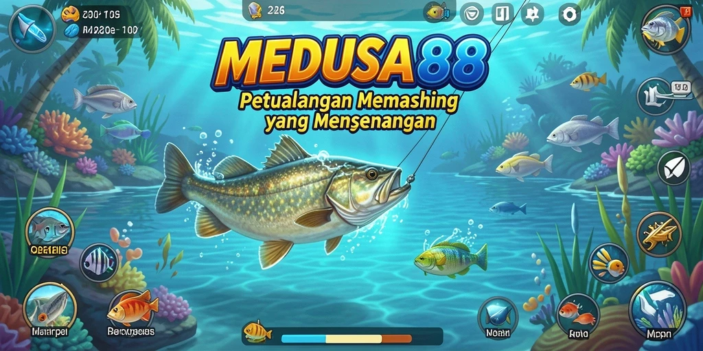 Tampilan gameplay memancing seru di MEDUSA88.