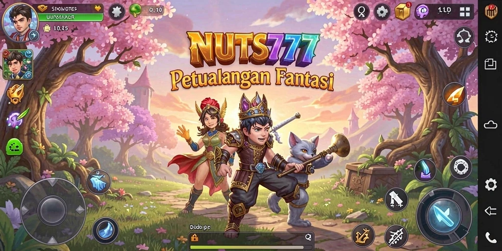 Tampilan dynamic gameplay RPG di NUTS777 yang memukau.