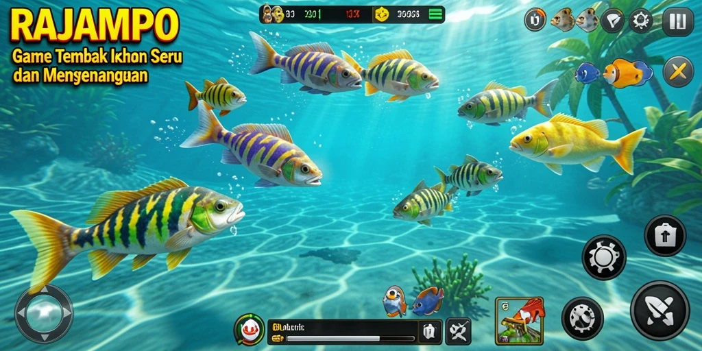 Gameplay seru Tembak Ikan di RAJAMPO.