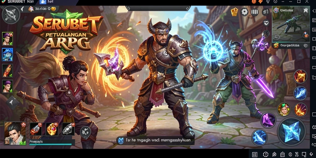 Tampilan aksi seru dalam gameplay ARPG SERUBET yang menawan.