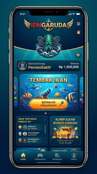 Tampilan aplikasi idngaruda dengan kategori yang jelas.